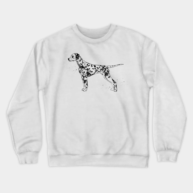 Dalmatian dog Crewneck Sweatshirt by erzebeth